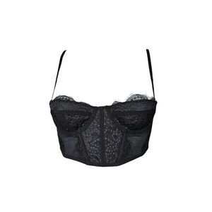 goth cropped corset top